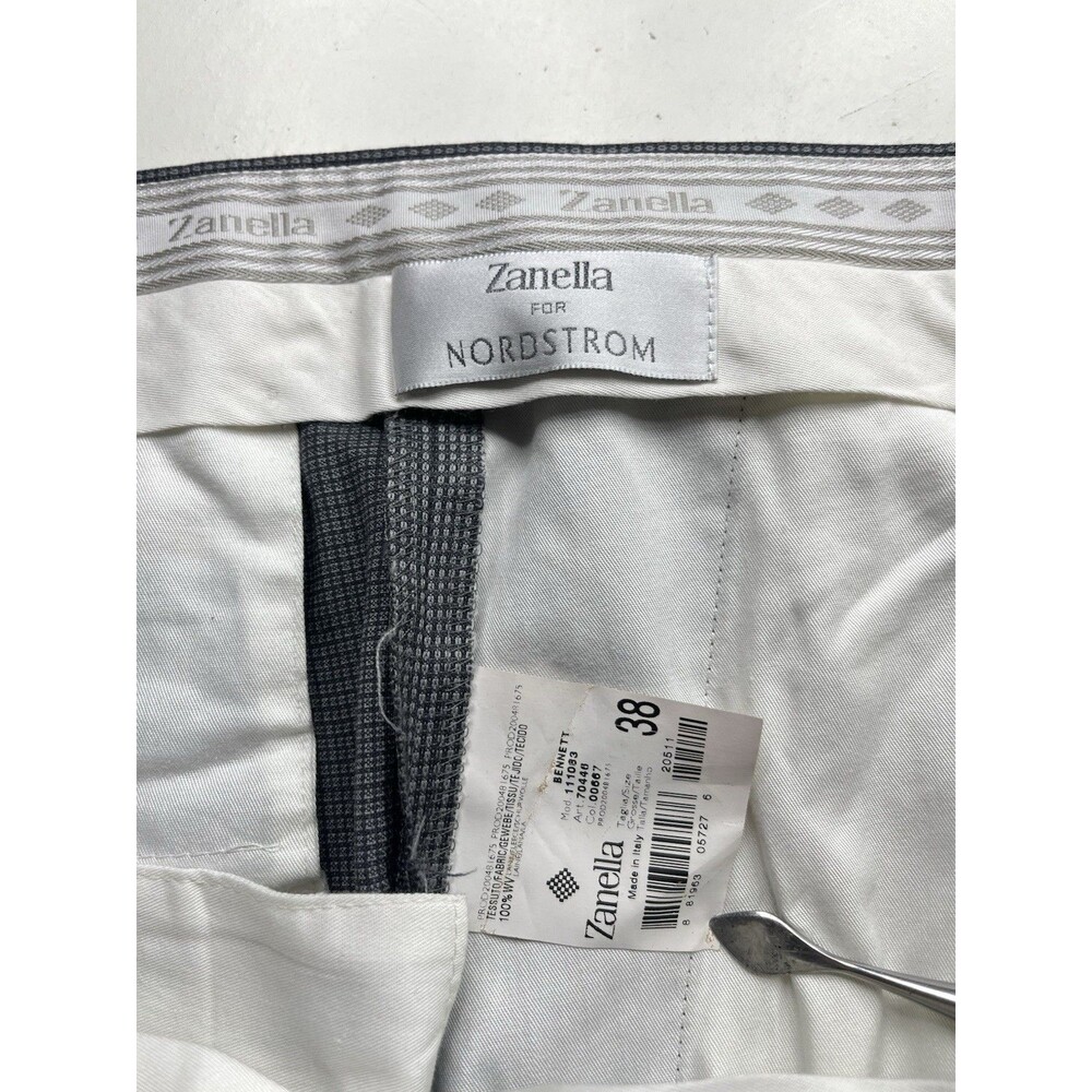 Zanella Men Dress Pants 38x30 Italian Wool Cuffed Natural Stretch Trousers - Picture 7 of 10
